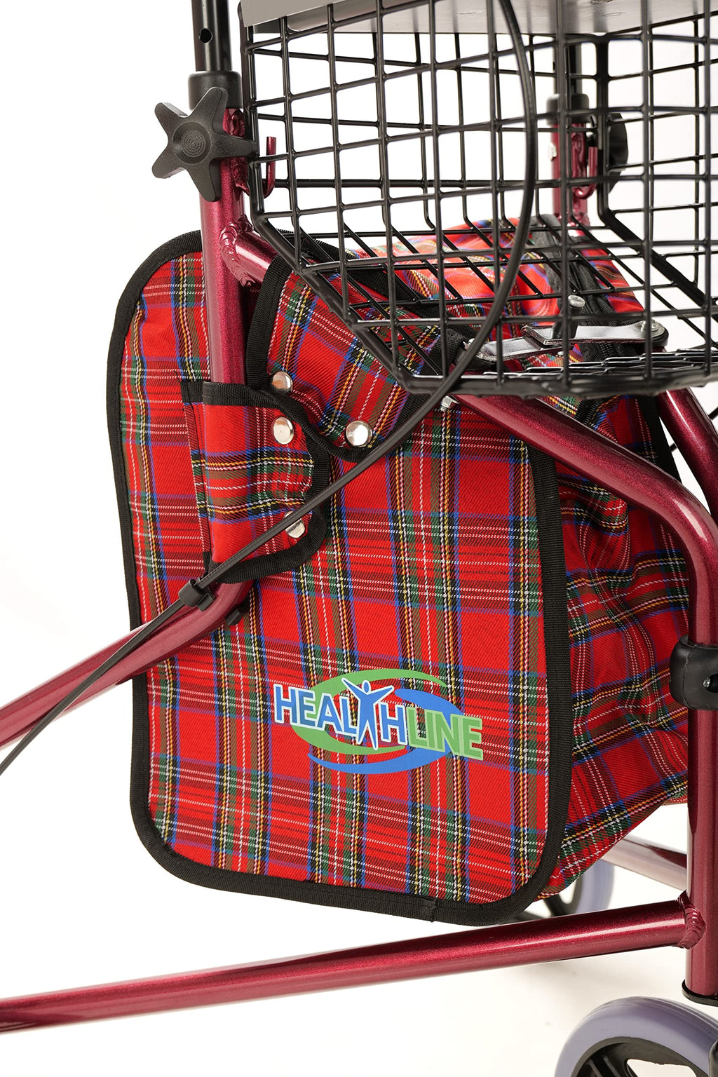 Aluminum 3 Wheels Foldable Rollator Walker with Basket Q61074