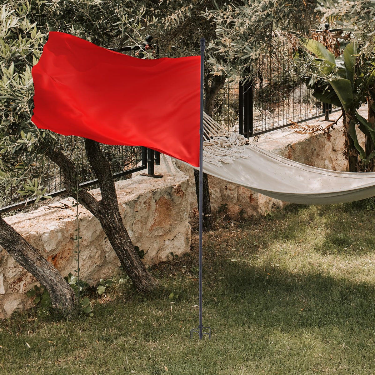 Stainless Steel Flag Pole Base with 5 Prongs Q3296
