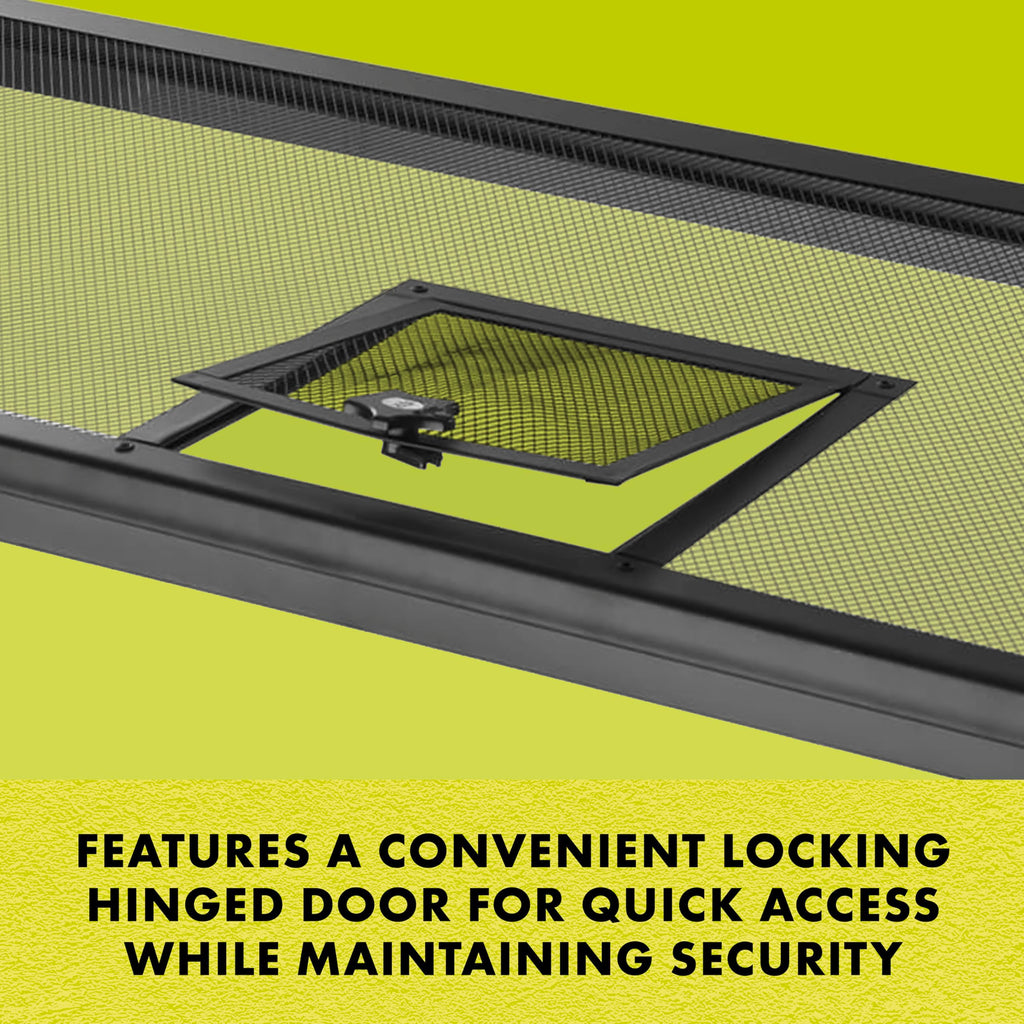 Hinged Door Screen Cover for Reptile Terrarium U392515