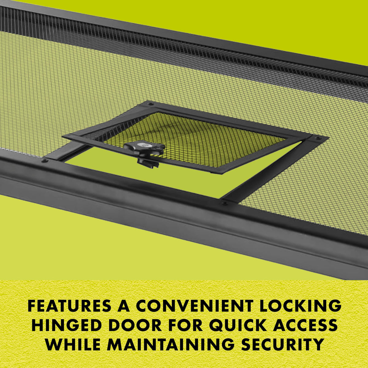 Hinged Door Screen Cover for Reptile Terrarium U392515