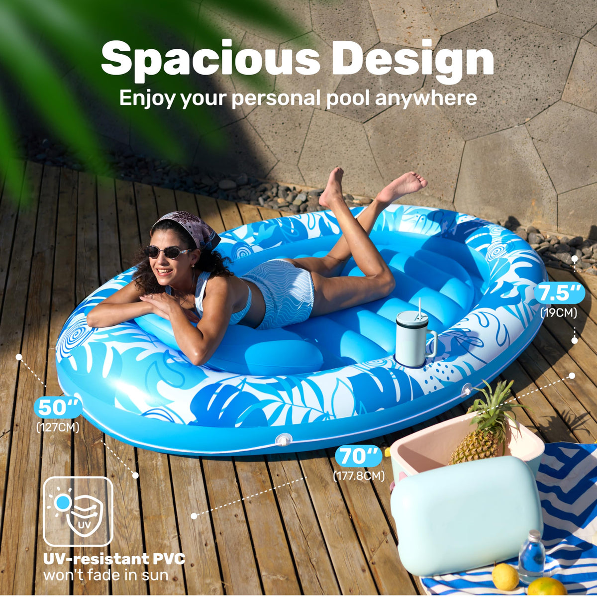 Inflatable Tanning Pool Lounger Float A844