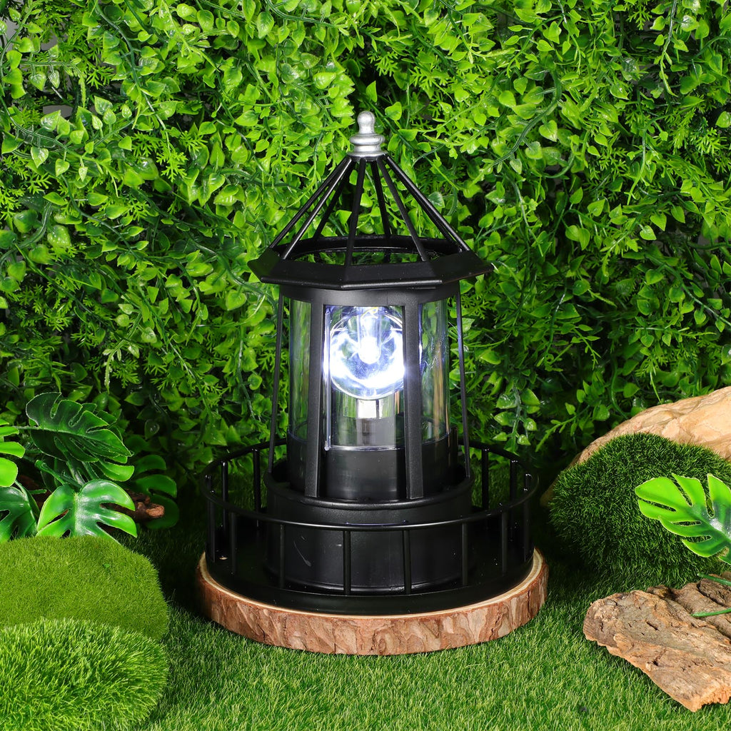 Solar Lighthouse Rotating LED Light IP65 Waterproof Outdoor Lamp L5701