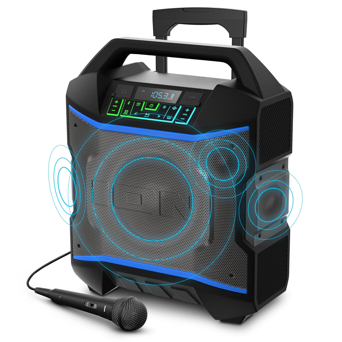 120W Bluetooth Outdoor Speaker with Wheels Q12562