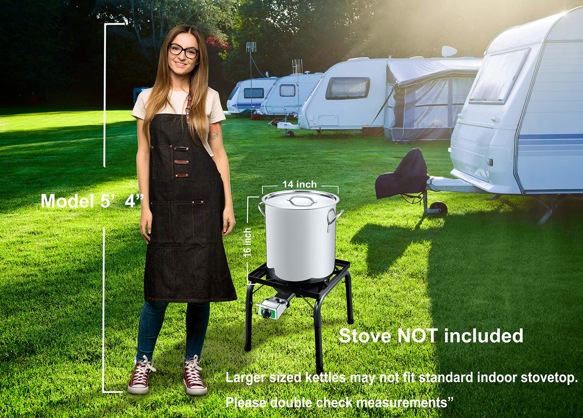 42 QT Stainless Steel Stock Pot with Basket H58348